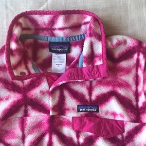 Patagonia Synchilla Pink & White Tie Dye - Size M
